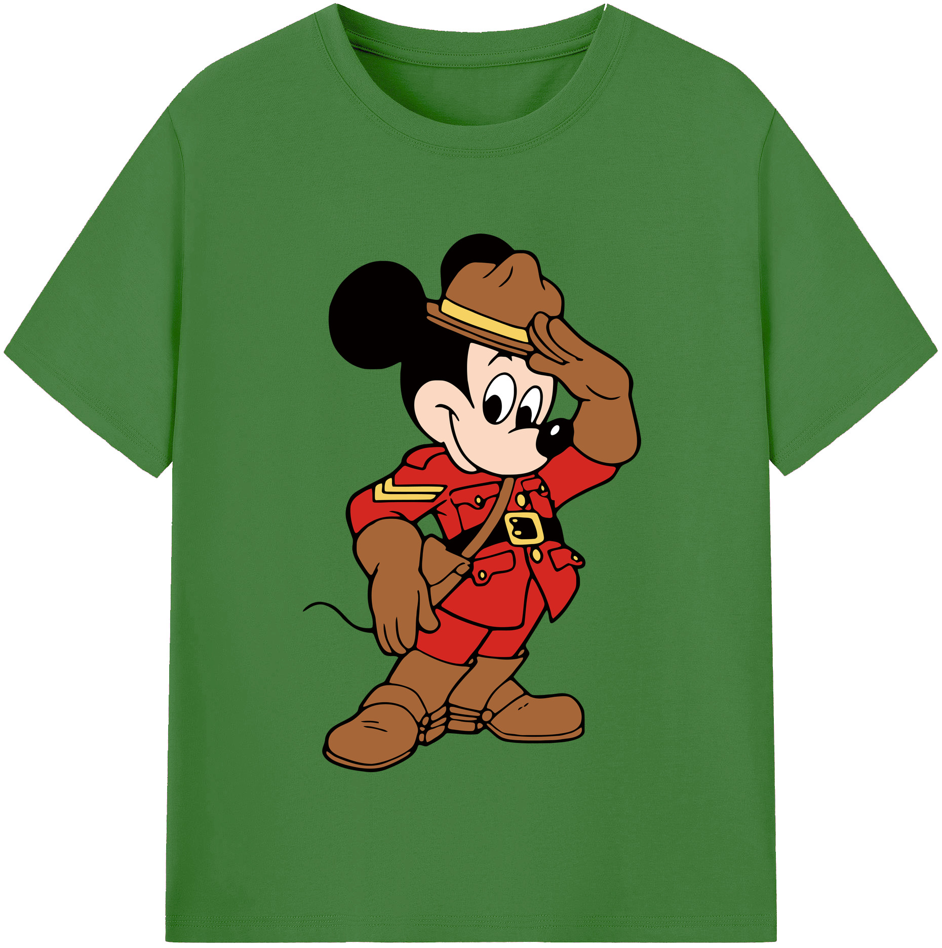 （画像用） ミッキーマウス Mickey Mouse レディースカジュアルプリントTシャツ（綿100％）